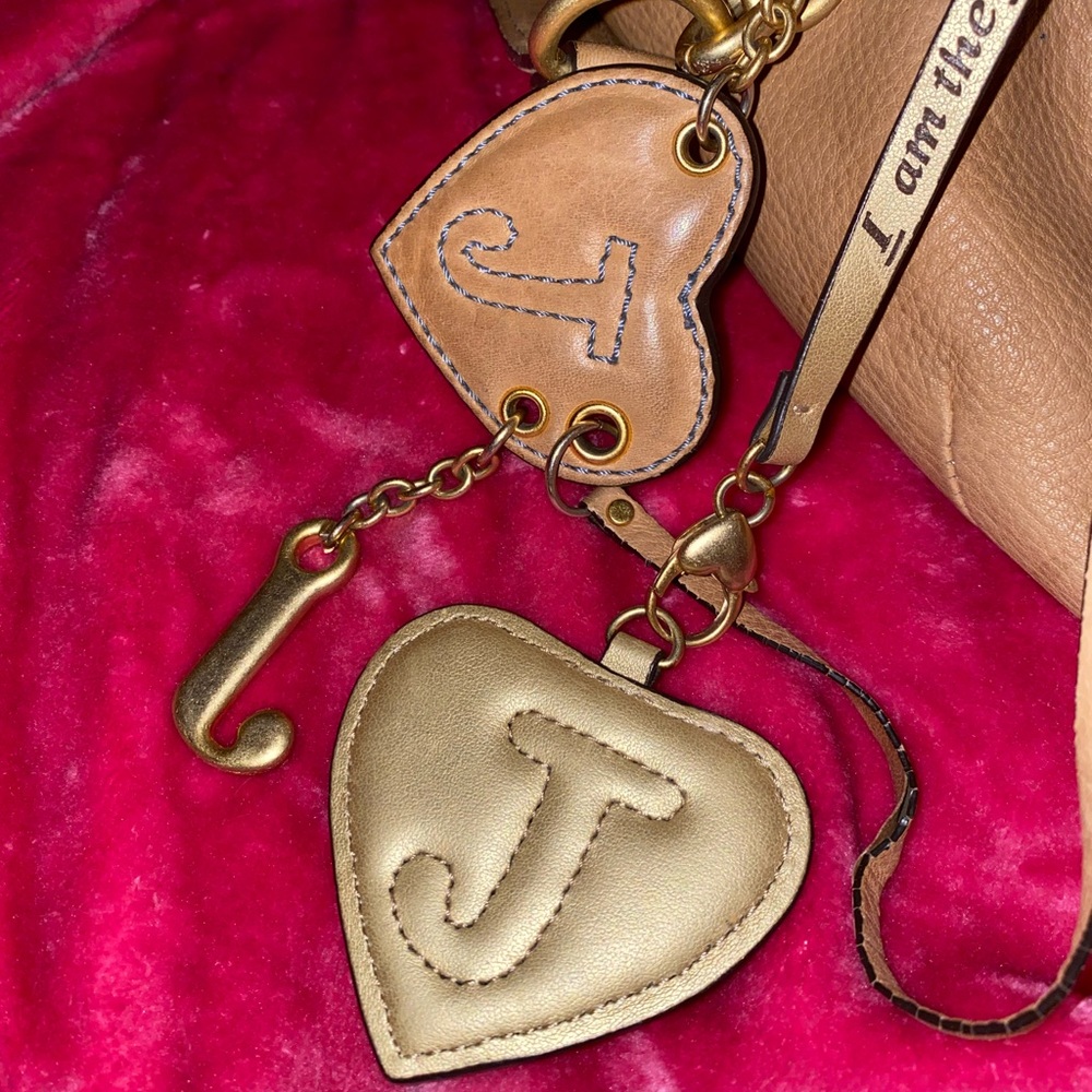 Juicy Couture Tan Leather Shoulder Bag with Gold-Tone Logo - Picture 5 of 13